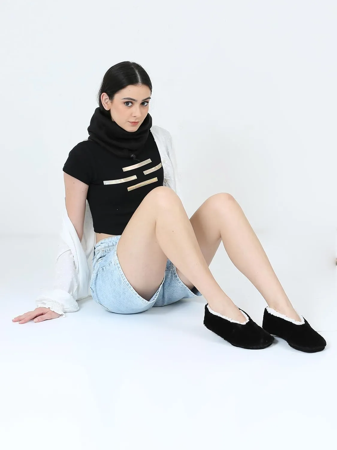 2-Pack Solid Faux Fur Slipper Socks - Soft, Warm, and Non-Slip Winter Essentials, Premium Fleece-Lined, Durable, and Stylish Socks