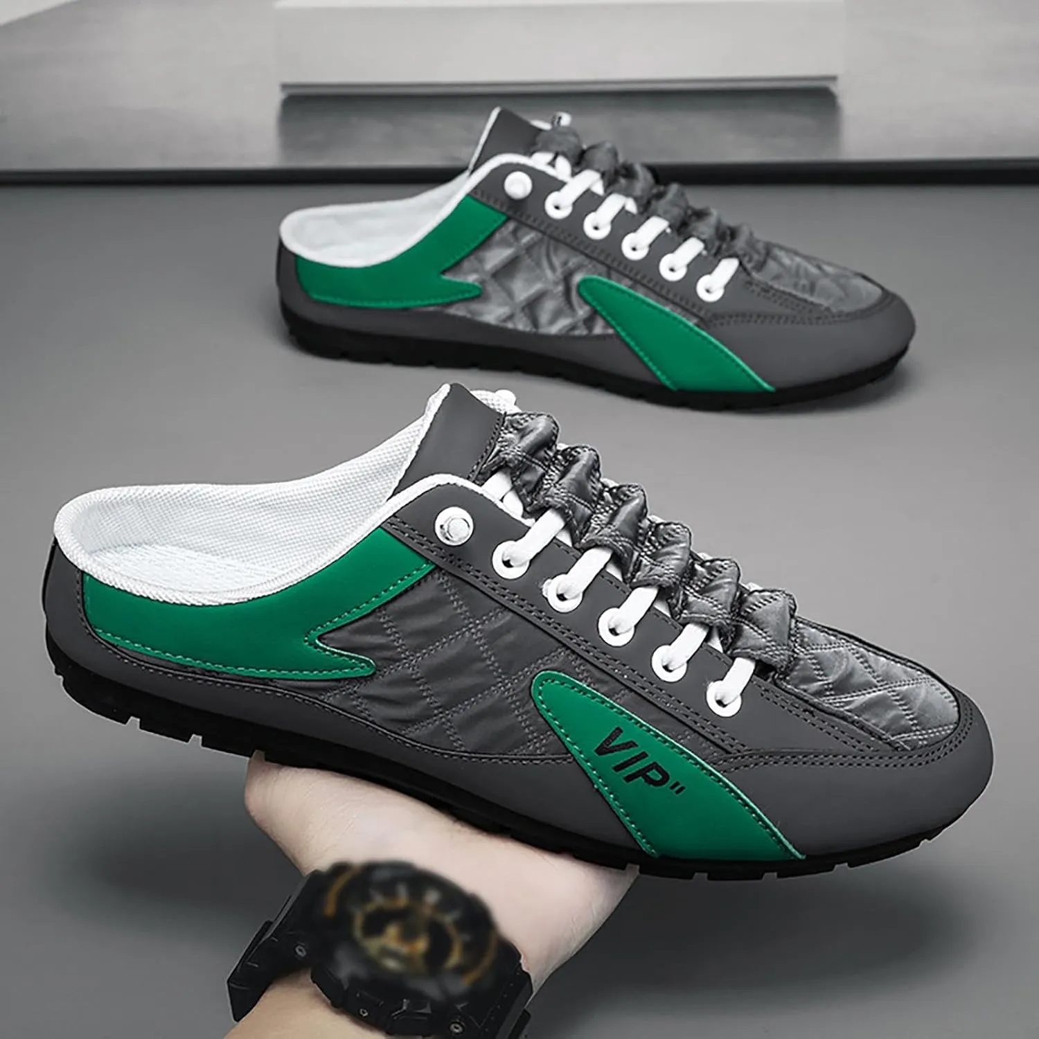2023 Men's New Spring And Autumn Fisherman's Shoes Slip On Shoes Mens Suede Shoes Casual Cushion Mesh Trendy Slip on