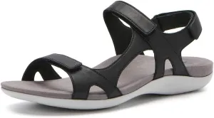 ABEO Oasis Sport Sandal | Walking Sandals Women | Water Resistant Leather Sandals | Three Points of Adjustability | Built-in Orthotic Insole