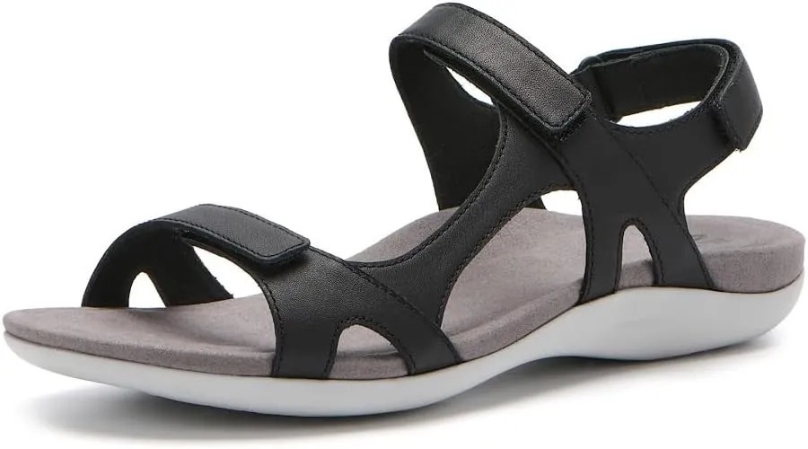ABEO Oasis Sport Sandal | Walking Sandals Women | Water Resistant Leather Sandals | Three Points of Adjustability | Built-in Orthotic Insole