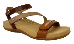 Aetrex Gabby Adjustable Quarter Strap Sandal Cognac Multi
