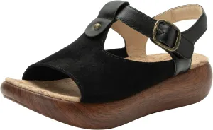 Alegria Betsie - Timeless Comfort, Arch Support - Womens Dream Fit Stretch Upper Slide Sandals, Full Coverage Open Toe Sling Back Strap Platform - Slip-Resistant Chunky Heel