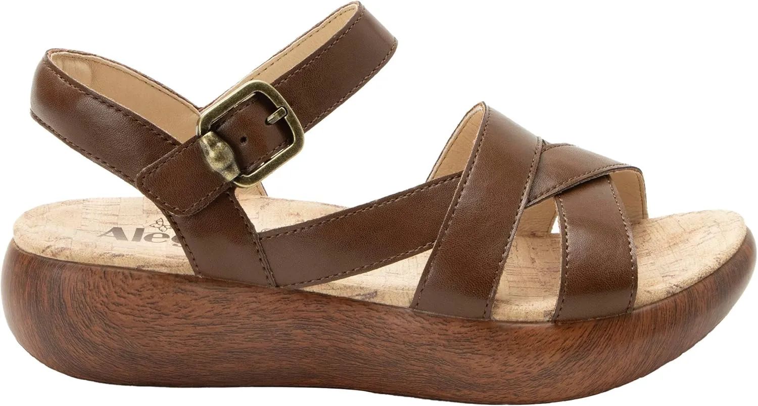 Alegria Women Bianca Leather Gladiator Strap Sandal