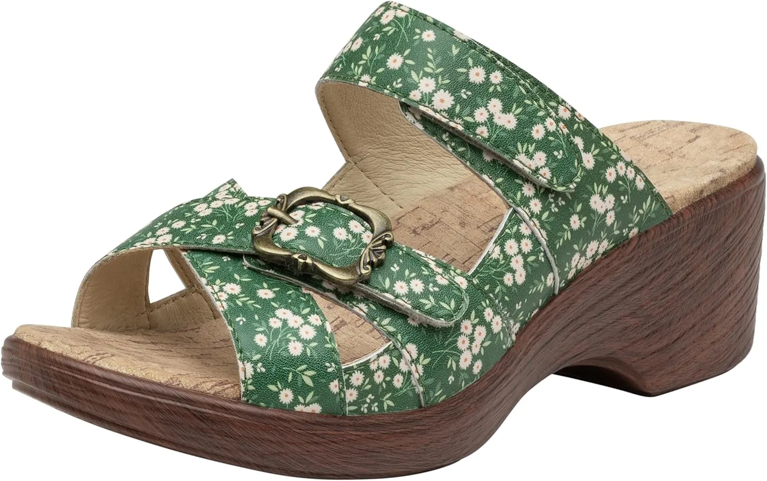 Alegria Women's Sierra Leather Wedge Sandal