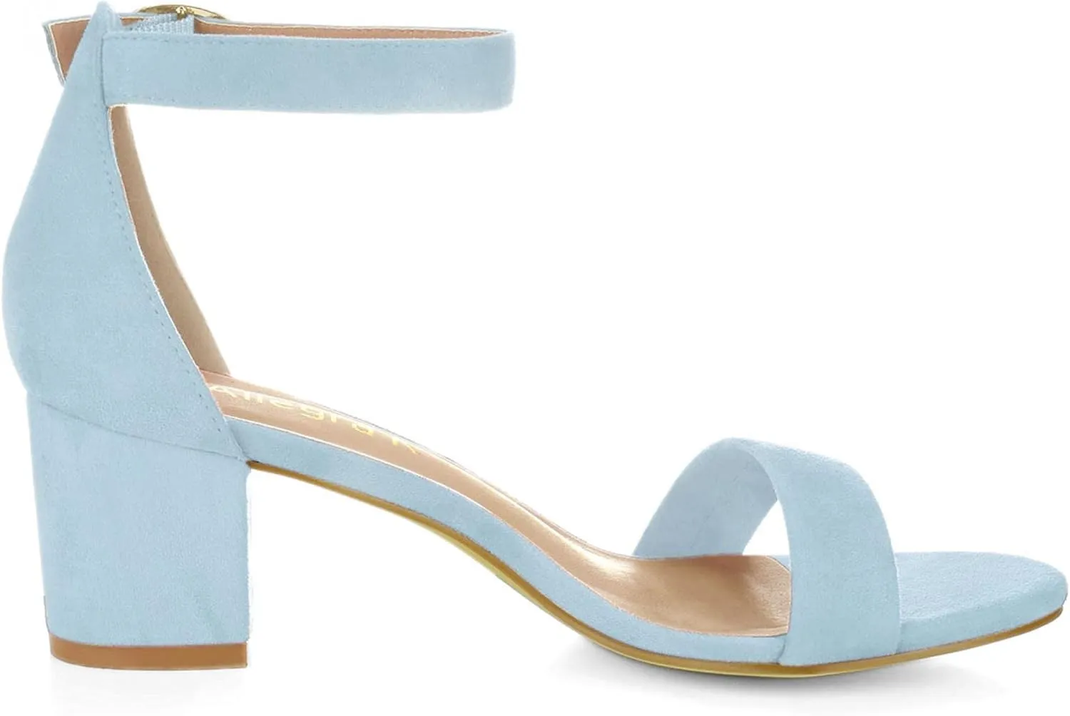 Allegra K Women's Open Toe Block Heel Ankle Strap Sandals