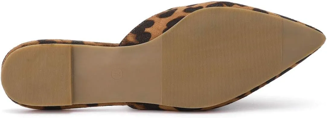 Allegra K Women's Pointed Toe Flat Slides Mules