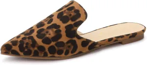 Allegra K Women's Pointed Toe Flat Slides Mules