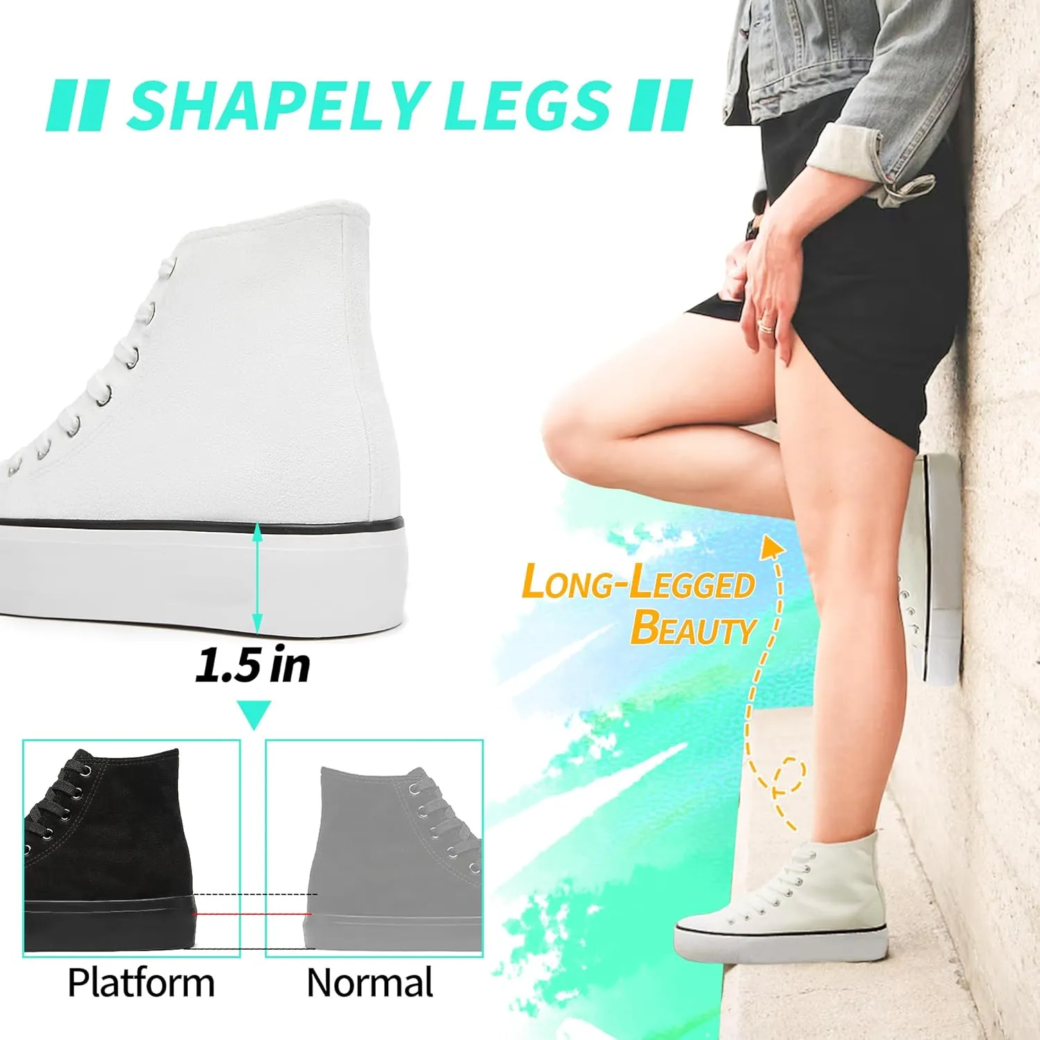 ALTOCIS Women's Comfortable Platform High Top Sneakers, Casual Mid Top Sneaker for Women, Cute Faux Suede Fashion Sneakers, Classic Lace Up Walking Shoes