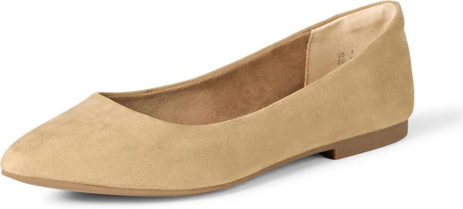 Amazon Essentials Women's Pointed-Toe Ballet Flat
