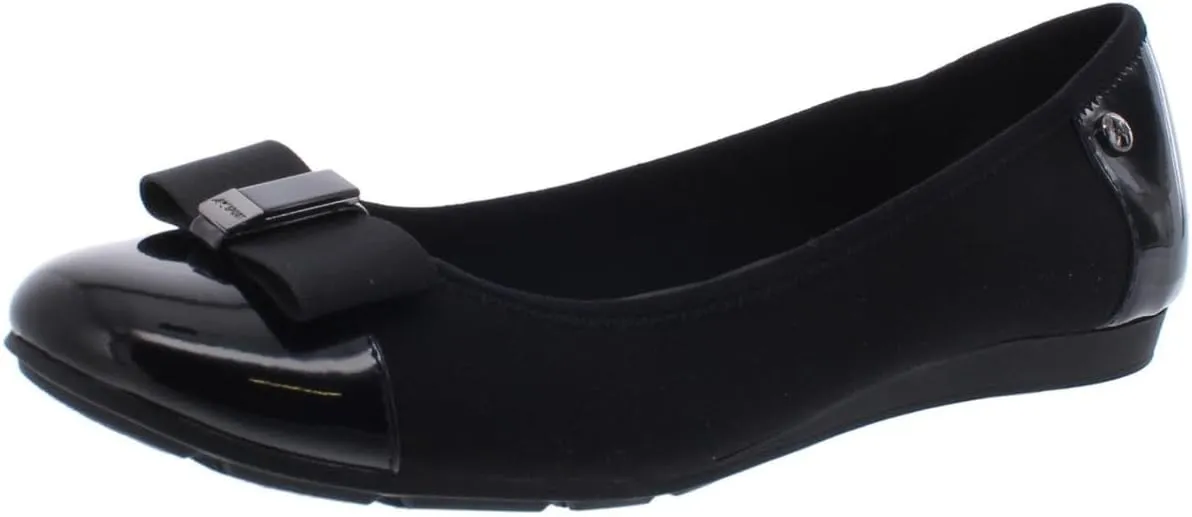 Anne Klein Sport Womens Alive Patent Slip On Ballet Flats