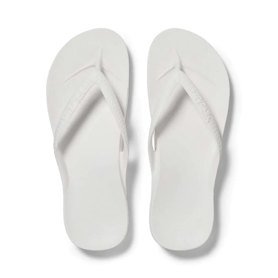 Archies: Arch Support Thongs - White