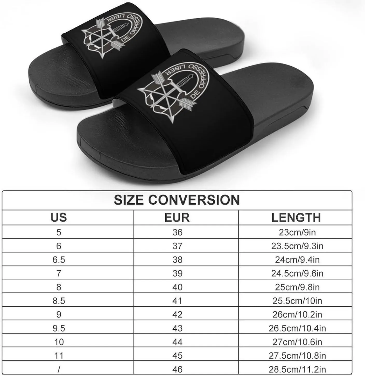 Army Special Forces Logo Funny Slide Sandals Non-Slip PVC Shower Slipper House Shoes Open Toe Slippers for Adult
