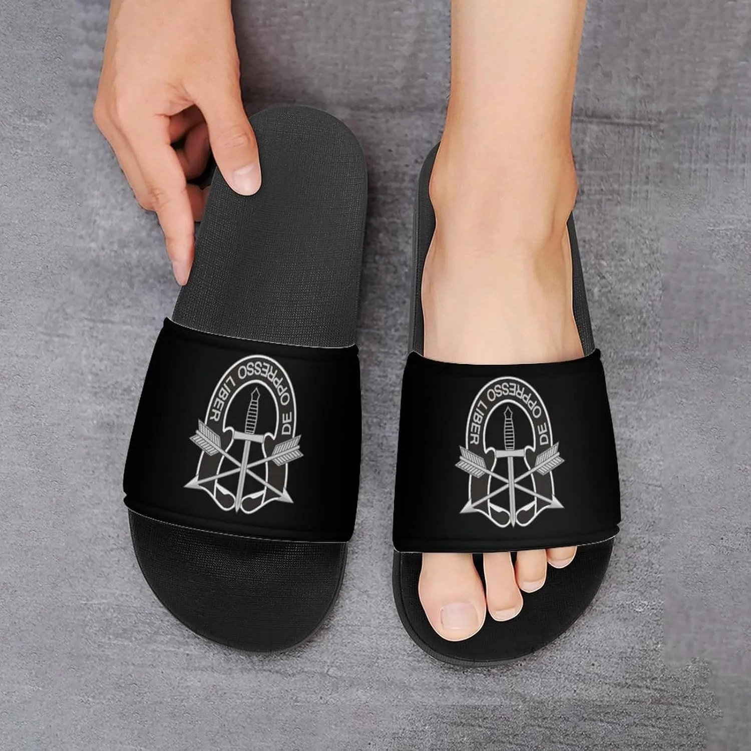 Army Special Forces Logo Funny Slide Sandals Non-Slip PVC Shower Slipper House Shoes Open Toe Slippers for Adult