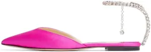 Arqa Women's Ballet Flat Crystal Ankle Strap Low Heels Dressy Comfortable Flats Shoes