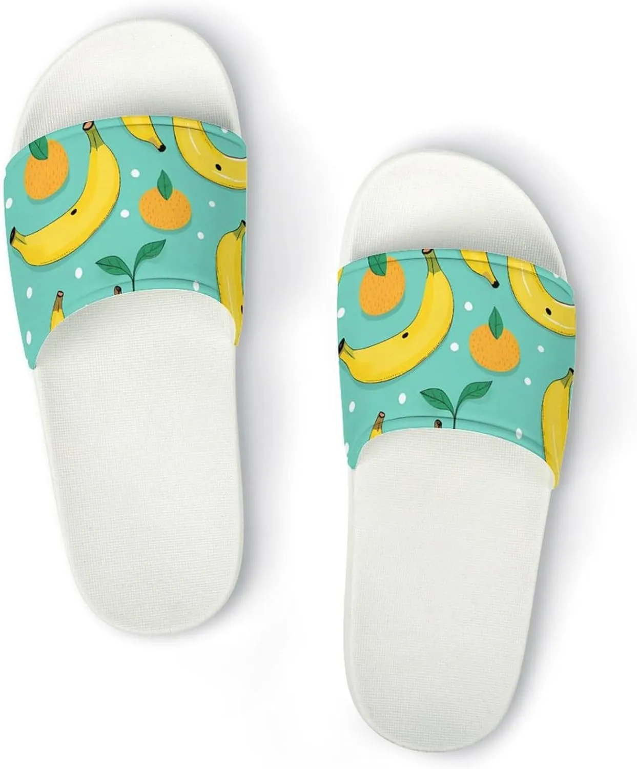 Bananas Tangerine Women's House Sandals Non Slide Bathroom Beach Slippers for Men