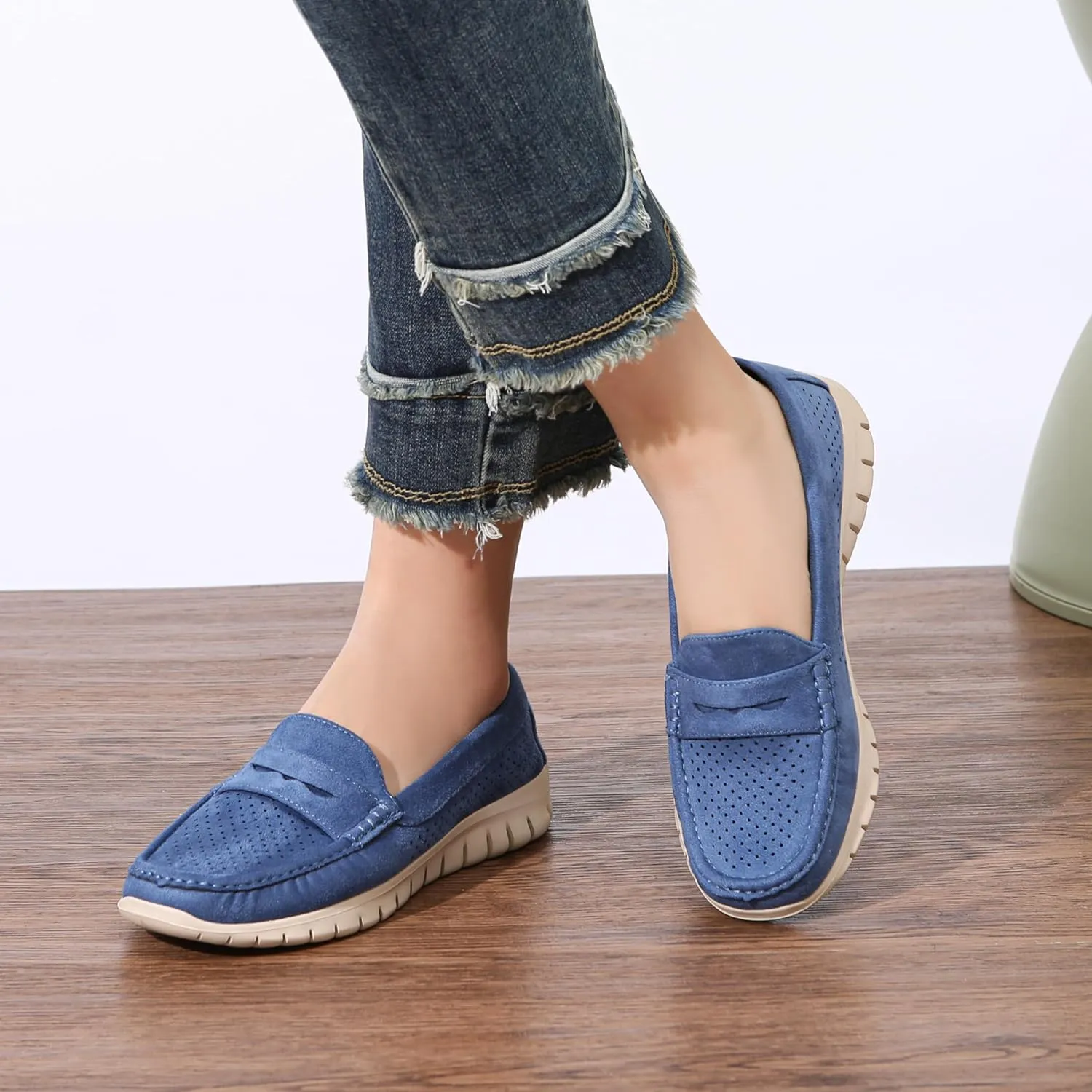 Bernal Loafers for Women Casual Moccasins Women's Comfortable & Lightweight Breathable Slip on Flat Shoes