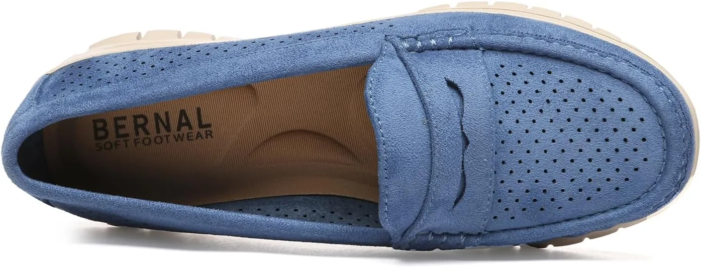 Bernal Loafers for Women Casual Moccasins Women's Comfortable & Lightweight Breathable Slip on Flat Shoes