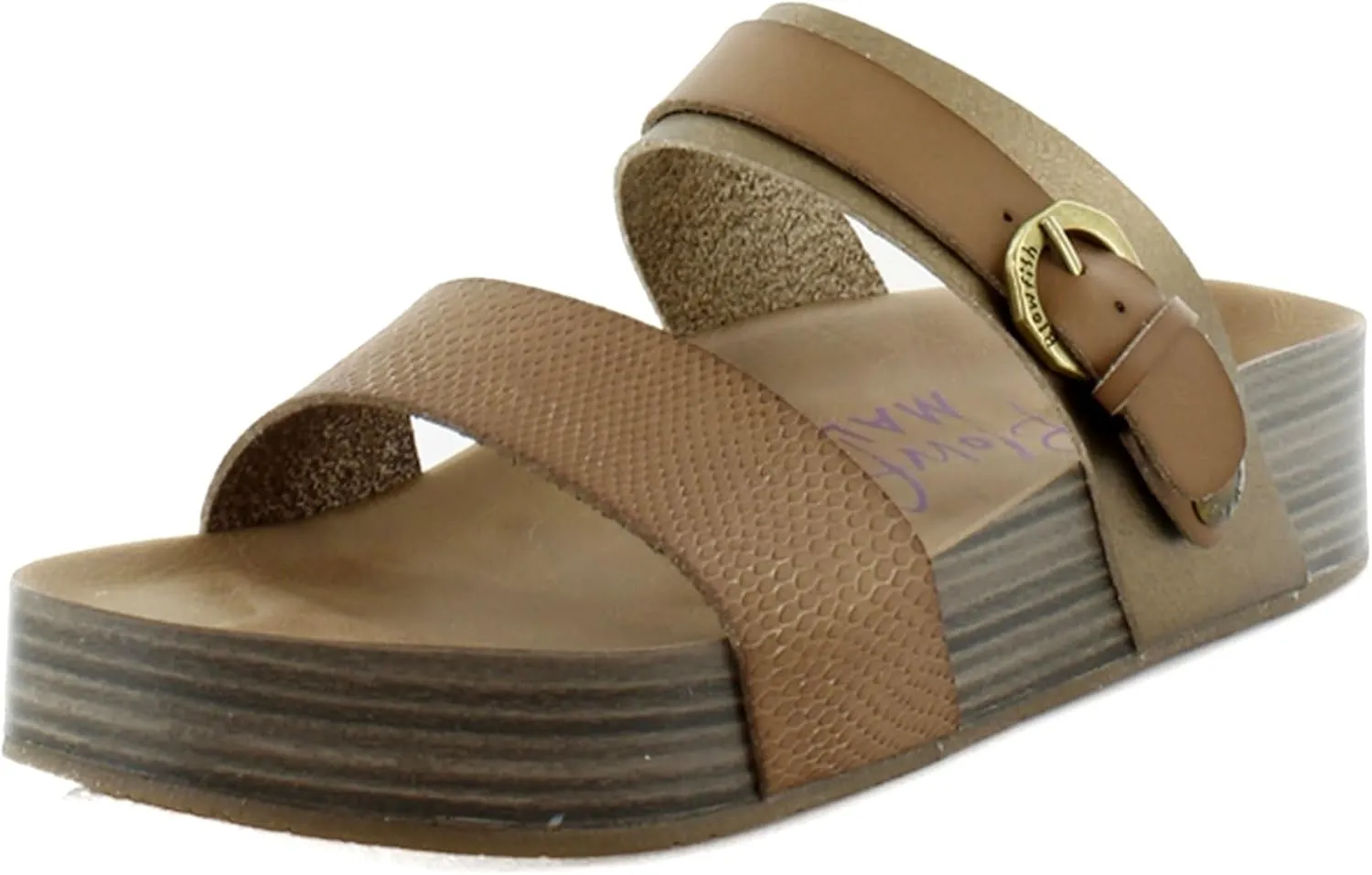 Blowfish Marge Women's Sandals Oak Dile/Dyecut/Amazon Rawhide Size 7.5 M