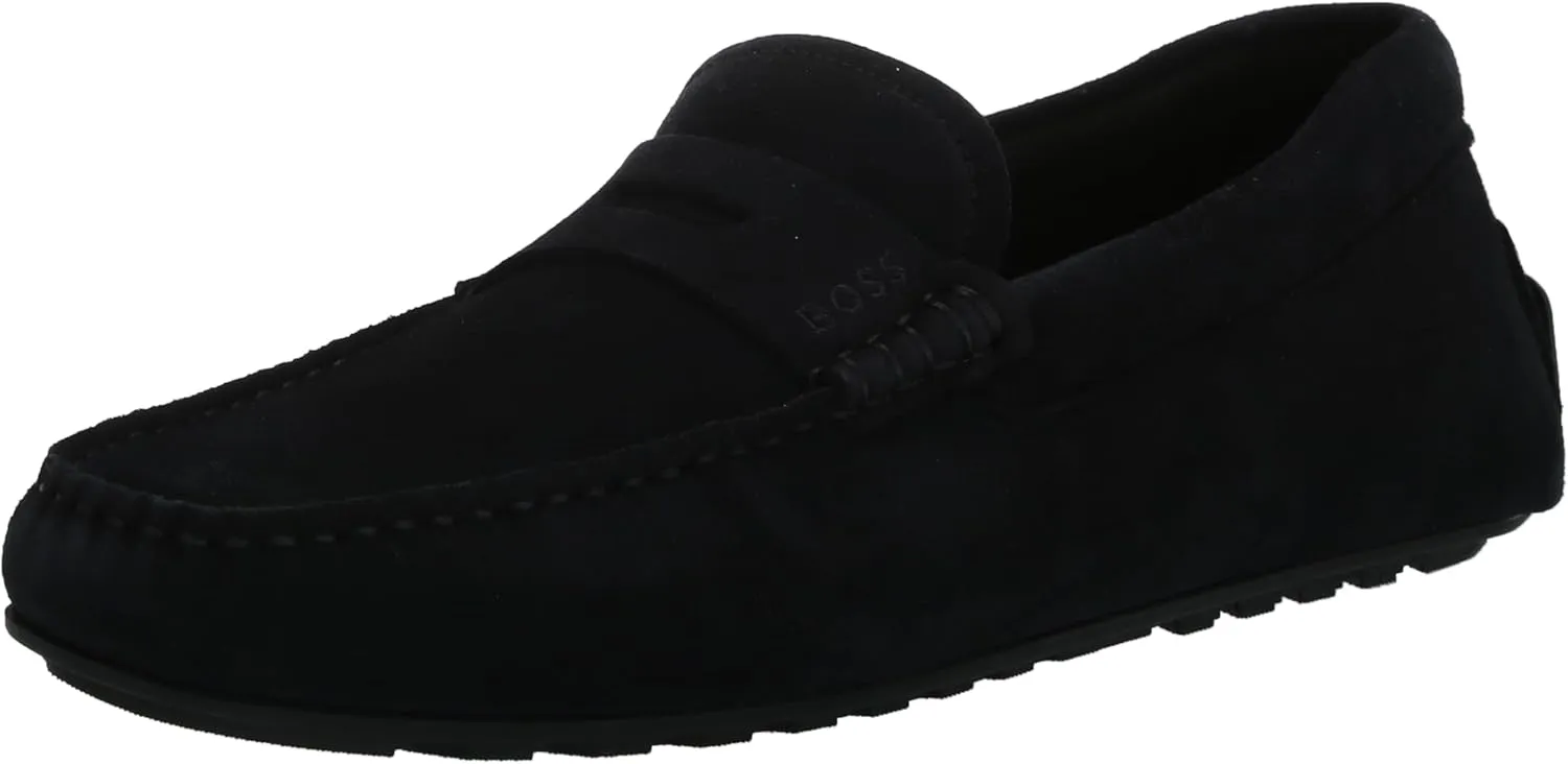 BOSS Men's Smooth Suede Slip on Drivers Loafer