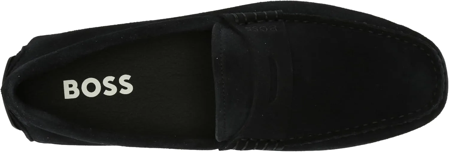 BOSS Men's Smooth Suede Slip on Drivers Loafer