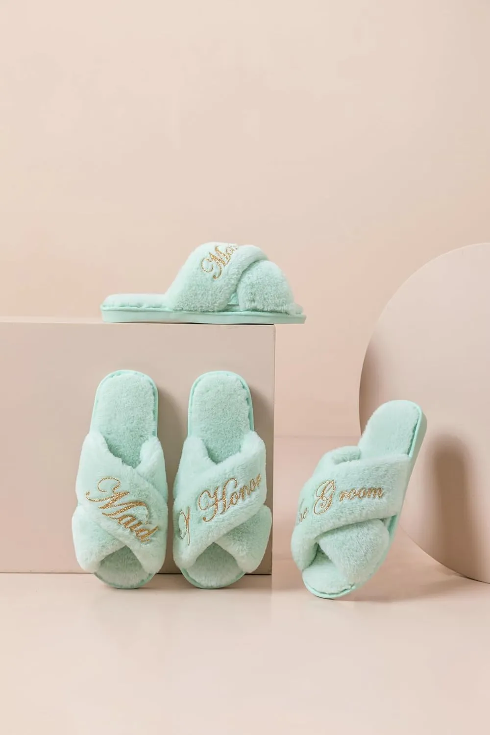 Bridal Slipper - Bridesmaid & Bachelorette Gifts - Forest Green - Bridal Shower