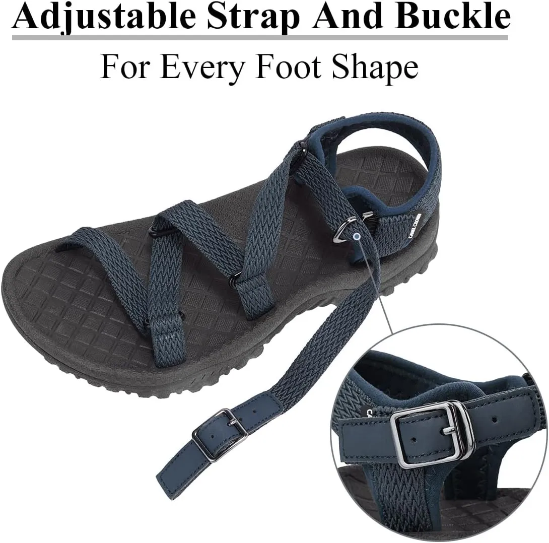 CAMEL CROWN Women's Arch Support Sandals Waterproof Hiking Sandals Water Sandals Adjustable Lightweight Athletic Outdoor Sport Sandals for Summer Beach