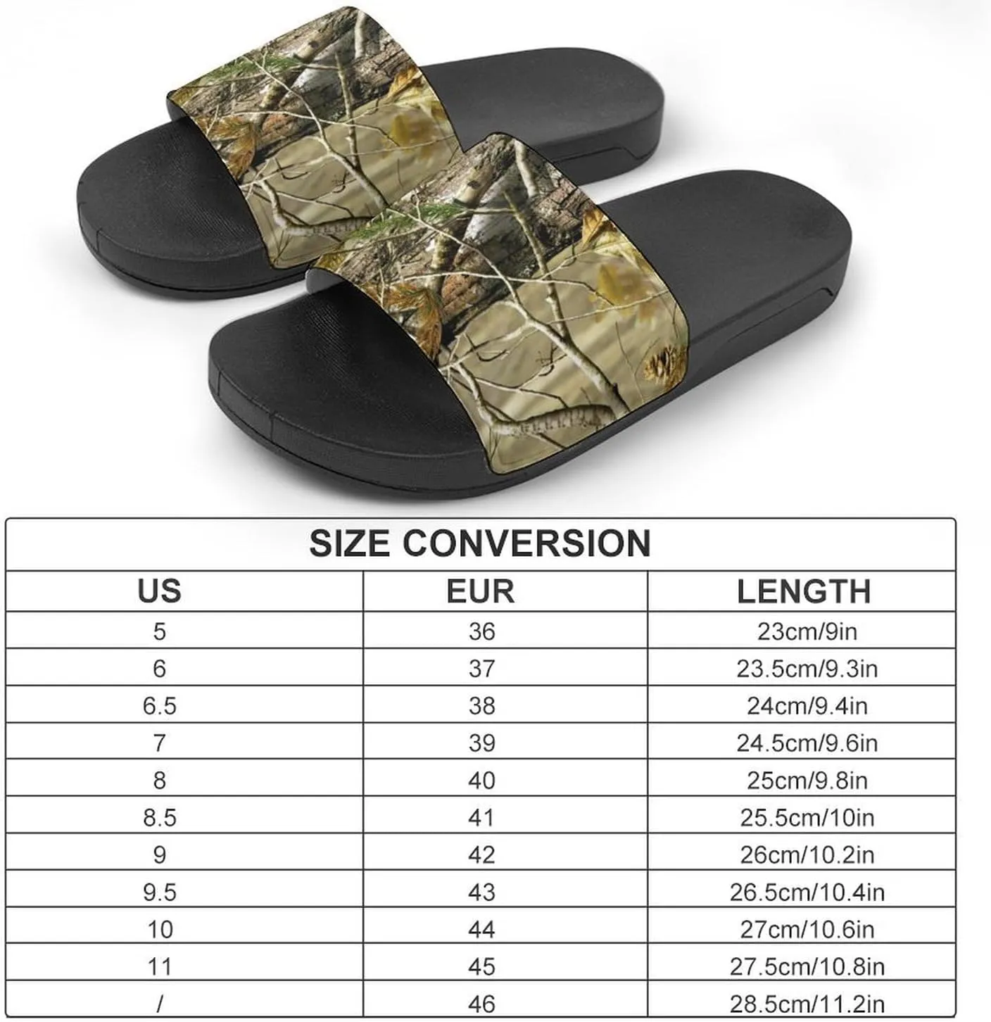 Camouflage Hunting Forests House Slippers for Women Men Shower Slides Bathroom Sandals