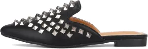 Cape Robbin Sierra Rhinestone Gem Pointy Toe Mule Flats (Sierra)
