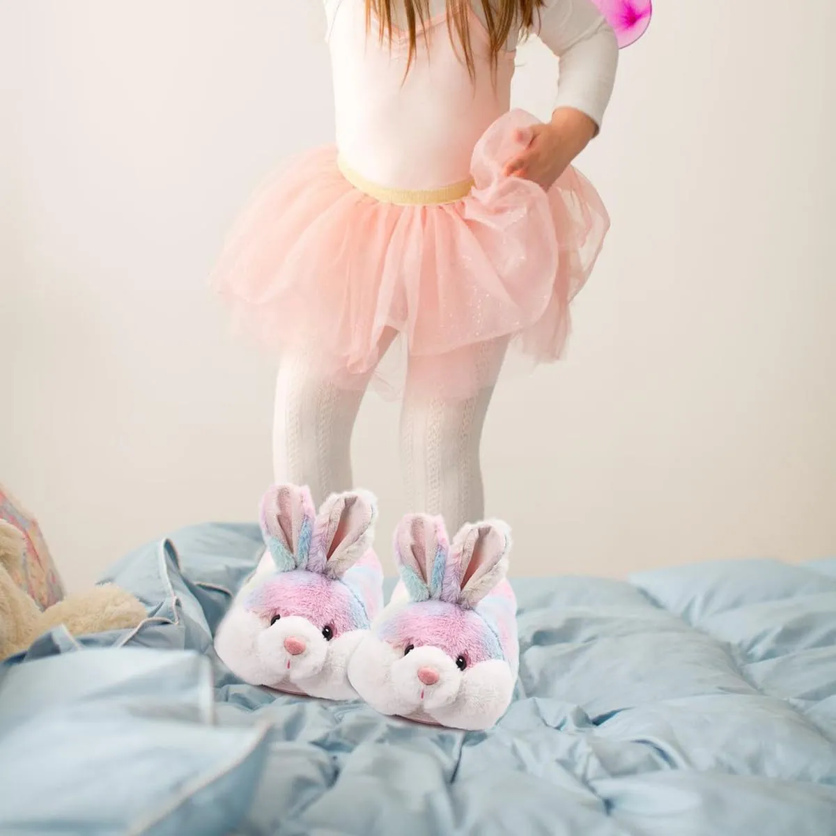 Caramella Bubble Kids Classic Bunny Slippers,Cute Animal Anti Slip House Shoes for Boy and Girl,Rabbit Slippers Christmas Halloween Easter Gifts