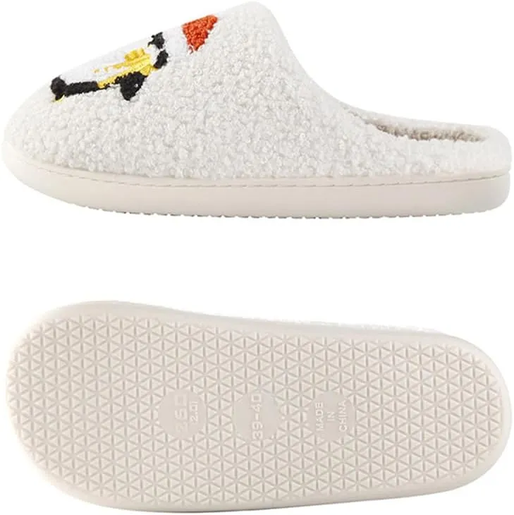 Cartoon Slippers for Womens Mens Cute Cozy Plush Warm Slip-on House Shoes for Indoor and Outdoor Meet Me at Midnight Strawberry Mushroom Evil Eyes Love Heart Slippers