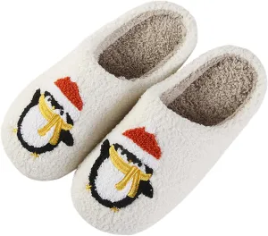 Cartoon Slippers for Womens Mens Cute Cozy Plush Warm Slip-on House Shoes for Indoor and Outdoor Meet Me at Midnight Strawberry Mushroom Evil Eyes Love Heart Slippers