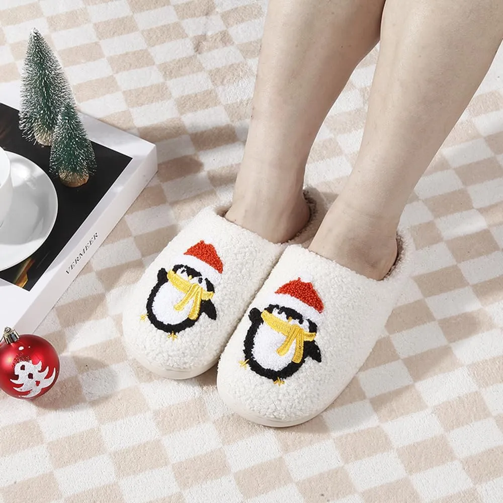 Cartoon Slippers for Womens Mens Cute Cozy Plush Warm Slip-on House Shoes for Indoor and Outdoor Meet Me at Midnight Strawberry Mushroom Evil Eyes Love Heart Slippers