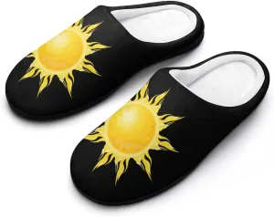 Cartoon Sun Sunshine Women's House Slippers Warm Anti-Slip Cotton Slippers Home Shoes Indoor Outdoor