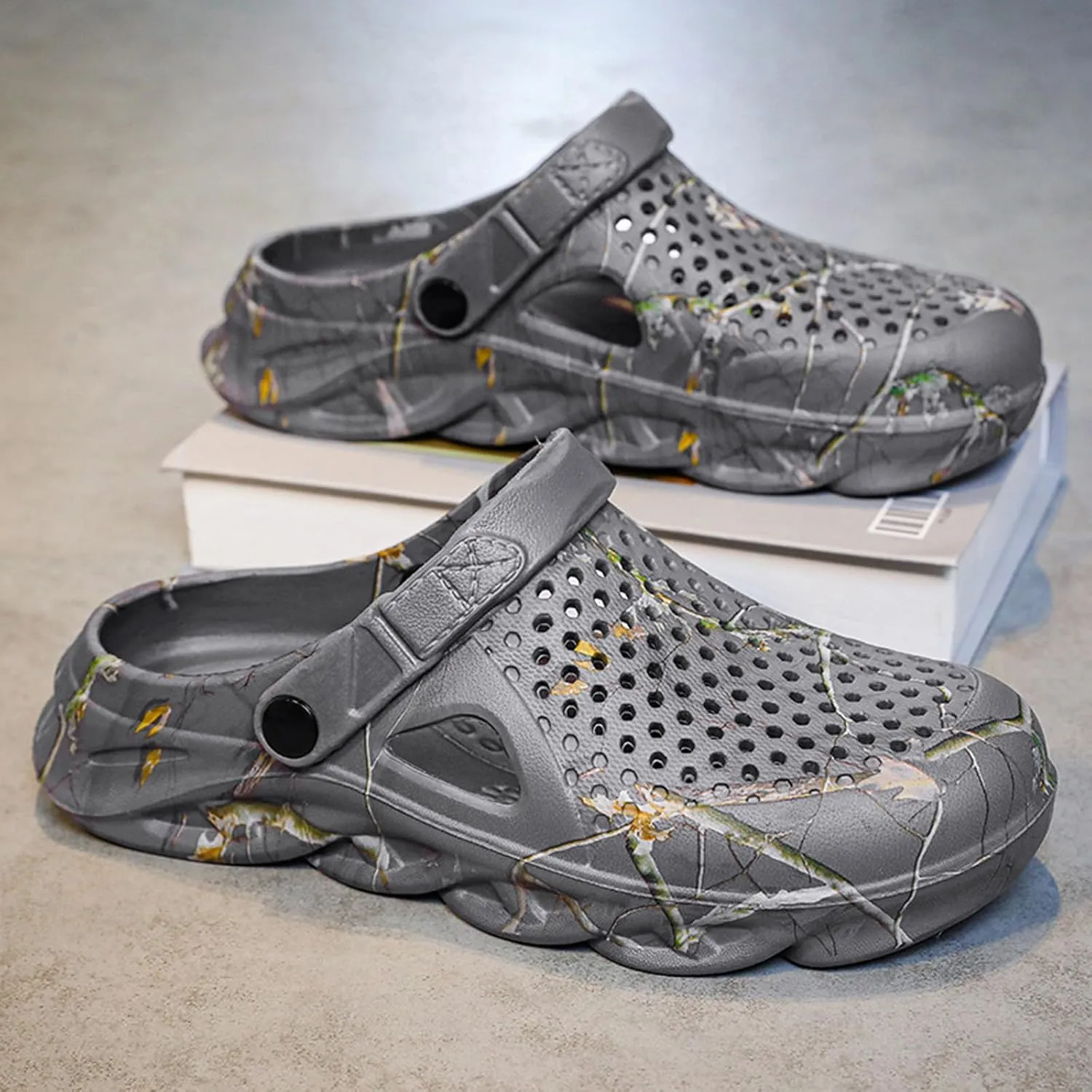 CERYTHRINA Men Garden Clogs Shoes Slippers: Lightweight Casual - Slip On Sandals for Outdoor Summer Beach Walking