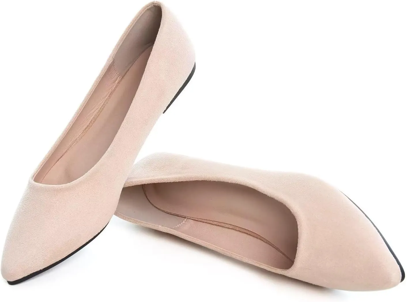 ChaiRong Zhou Women Pointed Toe Ballets Flats Comfort Slip On Walking Shoes for Driving