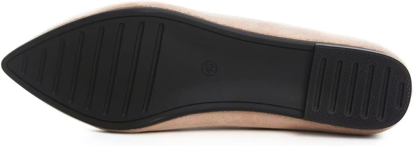 ChaiRong Zhou Women Pointed Toe Ballets Flats Comfort Slip On Walking Shoes for Driving