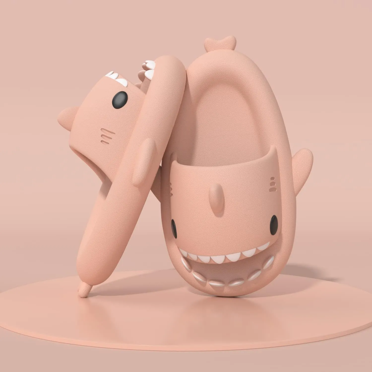 ChayChax Boys Girl Cloud Shark Slides Non-Slip Novelty Open Toe Sandals Extremely Comfy Cushioned Thick Sole Cute Cartoon Shower Slippers Indoor & Outdoor