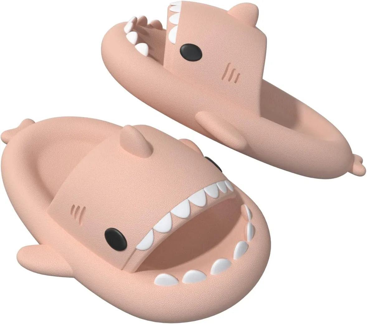 ChayChax Boys Girl Cloud Shark Slides Non-Slip Novelty Open Toe Sandals Extremely Comfy Cushioned Thick Sole Cute Cartoon Shower Slippers Indoor & Outdoor