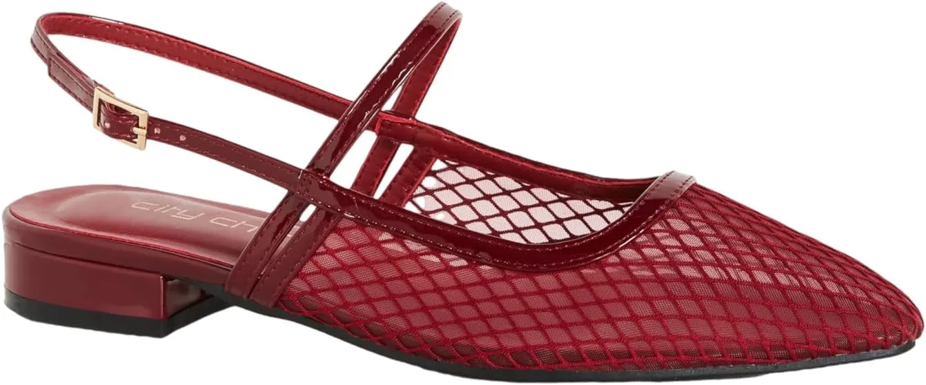 City Chic Women's Flat - Wide FIT Lily Mesh