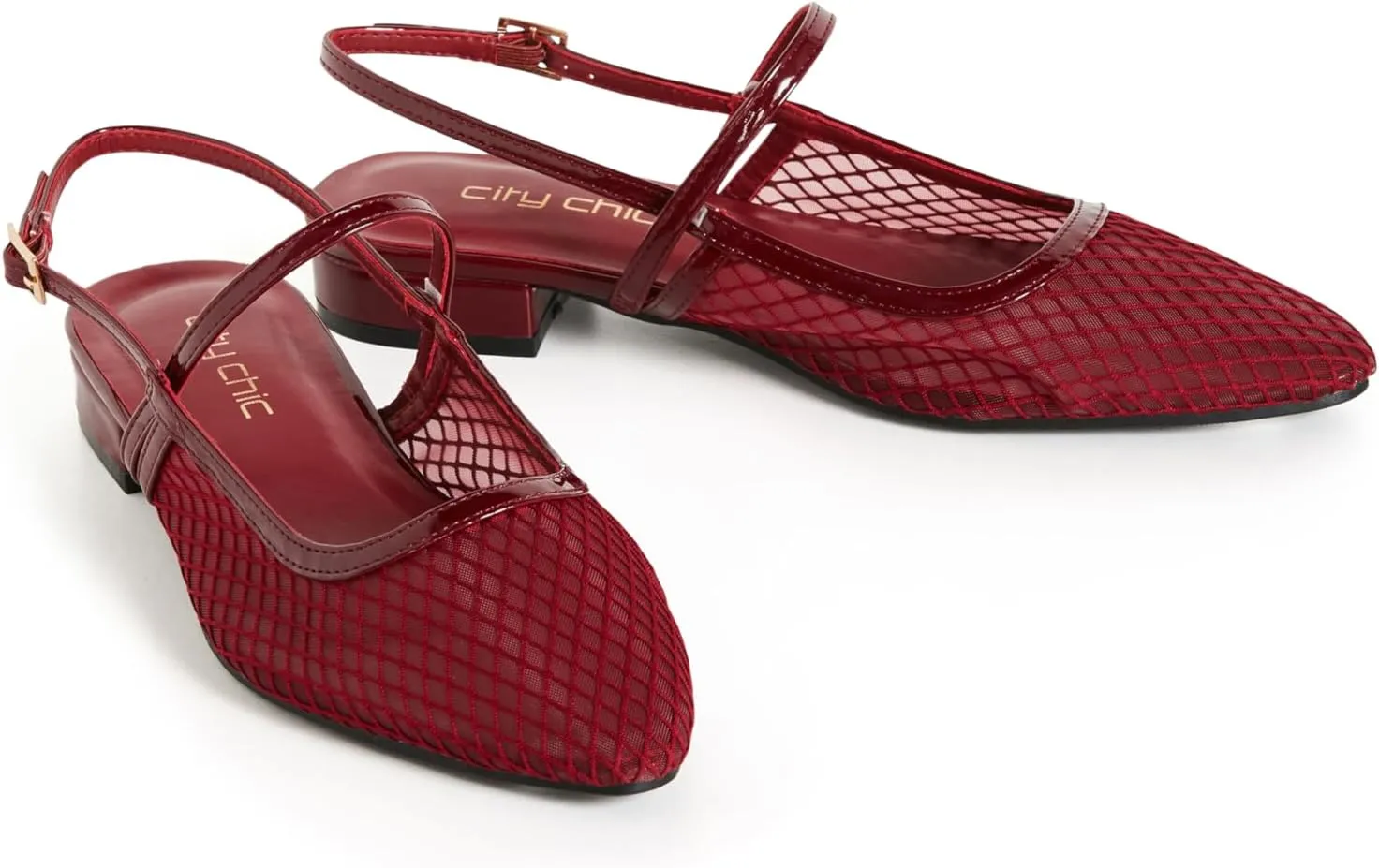 City Chic Women's Flat - Wide FIT Lily Mesh