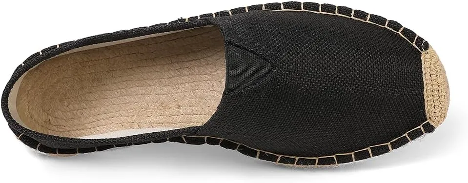 Closed Toe Canvas Slip on Flat Espadrilles Loafers for Men and Women