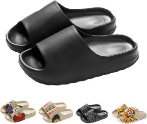 Cloud Slippers and Pillow Slippers for Women and Men,Quick Drying Open Toe Thick Soft Slides Slippers,Beach Shoes Water Shoes Non-Slip Indoor and Outdoor Sandals