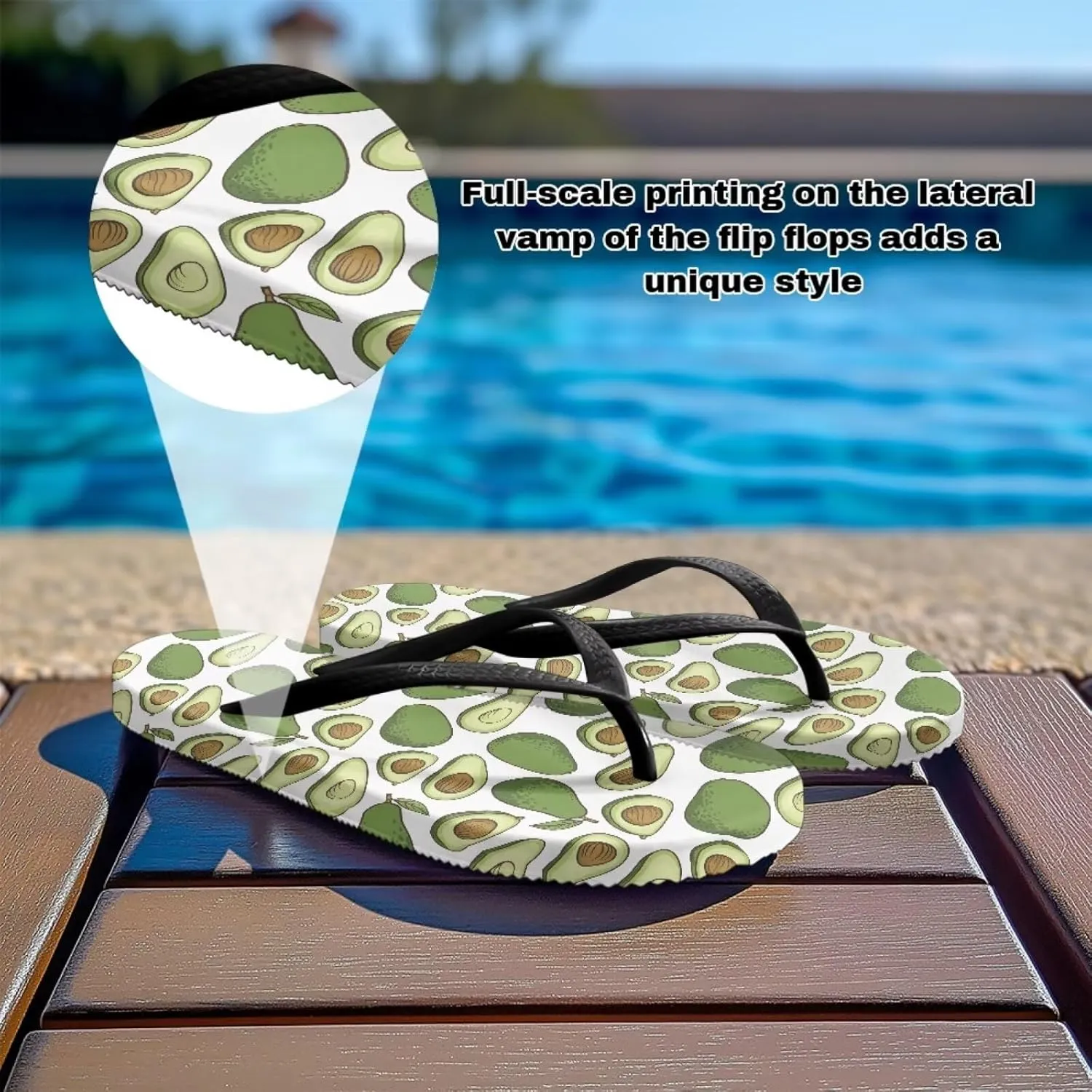 Coloranimal Flip Flops for Women Sandals Women Comfortable Womens Flip Flops House Slippers Beach Sandals Water Resistant Shower Shoes