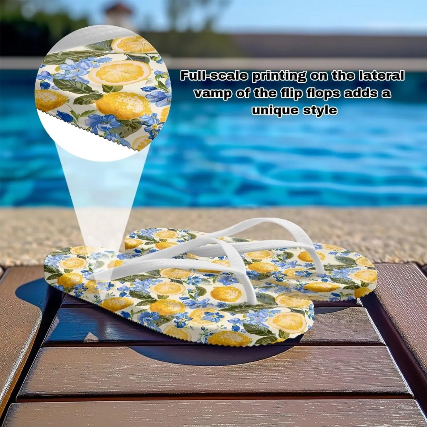 Coloranimal Flip Flops for Women Sandals Women Comfortable Womens Flip Flops House Slippers Beach Sandals Water Resistant Shower Shoes