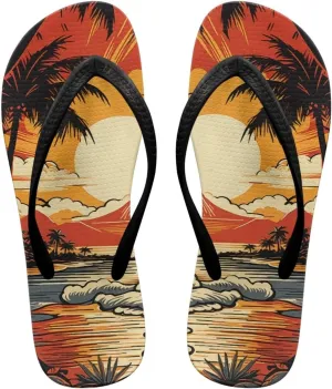 Coloranimal Flip Flops for Women Sandals Women Summer Beach Sandals Non Slip Shower Slippers Y Sandals Comfort Flip-Flops Slippers Thong Sandals