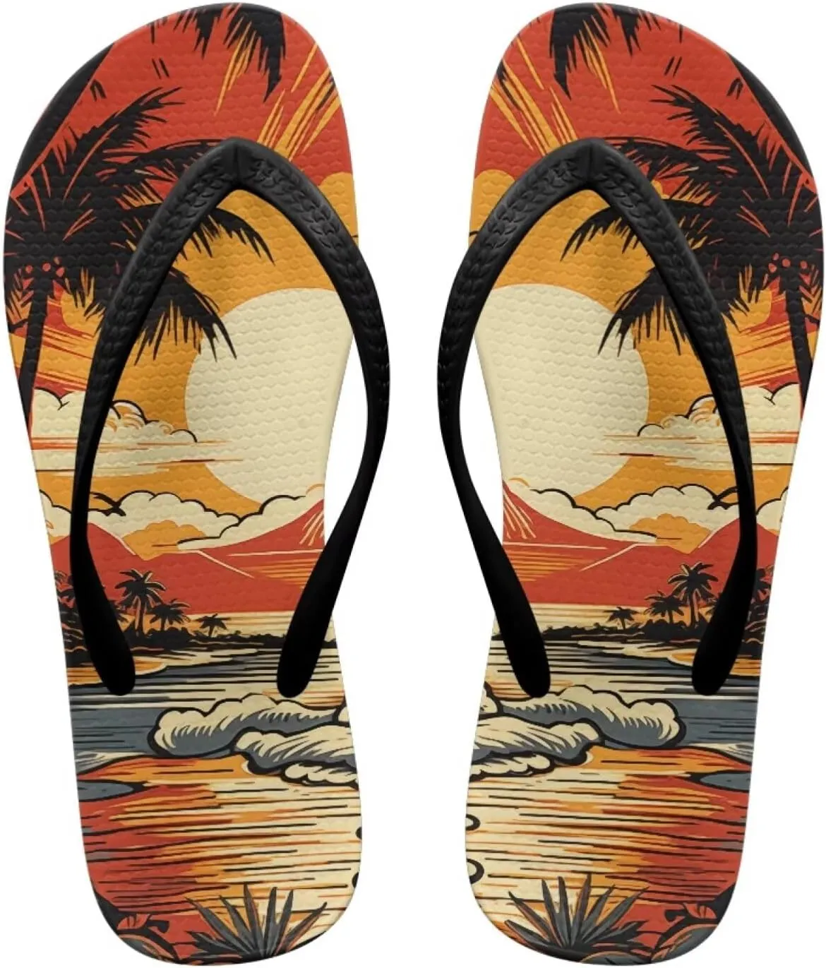 Coloranimal Flip Flops for Women Sandals Women Summer Beach Sandals Non Slip Shower Slippers Y Sandals Comfort Flip-Flops Slippers Thong Sandals
