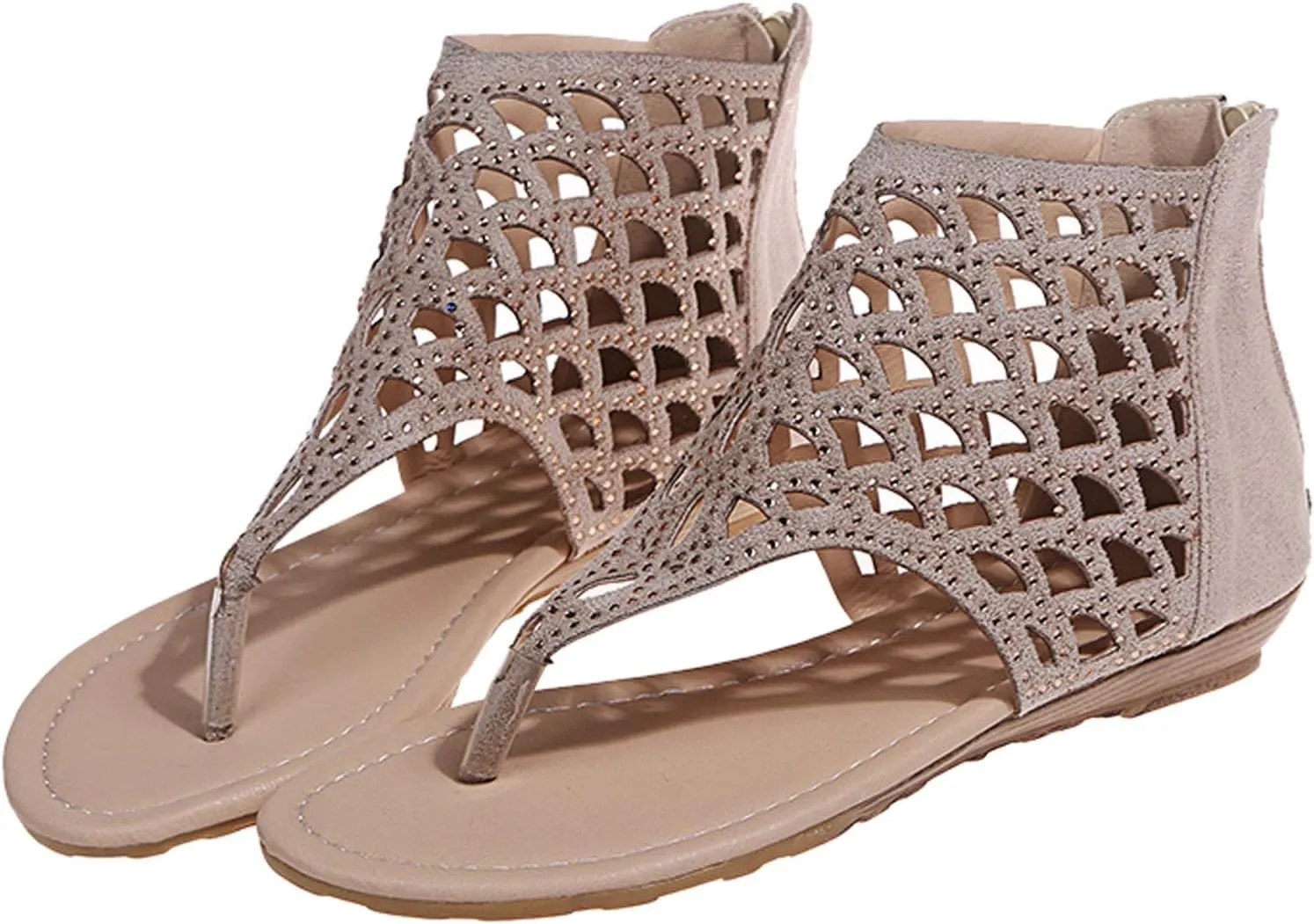 Comfortable Slip on Slide Sandals for Women Splicing Soft Sole Breathable Shoes Casual Non Slip Flat Sandals