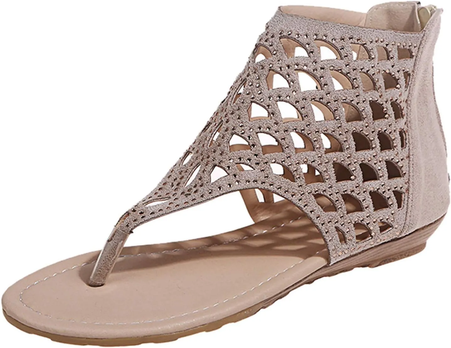Comfortable Slip on Slide Sandals for Women Splicing Soft Sole Breathable Shoes Casual Non Slip Flat Sandals
