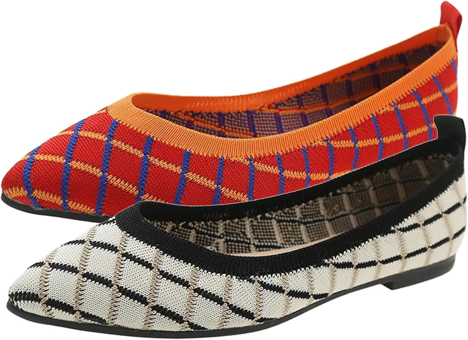 Convenient 女式平底鞋 for Women Color Matching Pointed Womens Cowhide Floral Print Flat Casual Slip on Driving Loafer Shoes