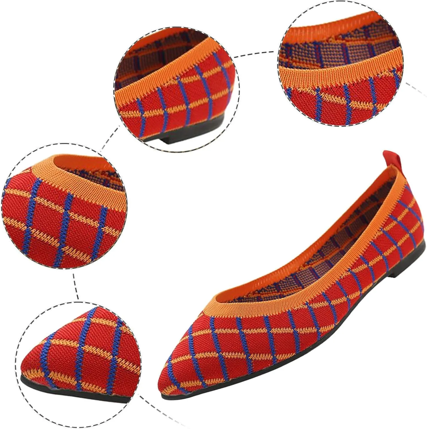 Convenient 女式平底鞋 for Women Color Matching Pointed Womens Cowhide Floral Print Flat Casual Slip on Driving Loafer Shoes
